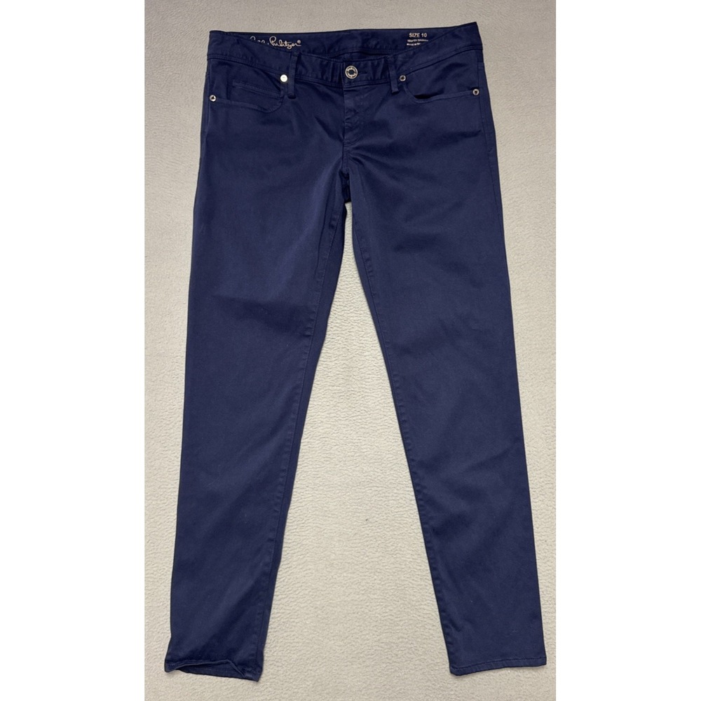 Lilly Pulitzer Worth Skinny Jeans Womens Size 10 32x30 Navy Low Preppy Stretch